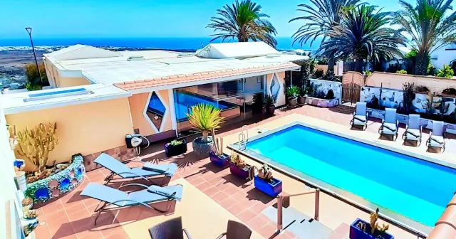 BookNoFees: Villa Madora con piscina y vista al mar, La Asomada – Tías